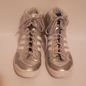 Adidas Metallic Silver Basketball shoes size 13